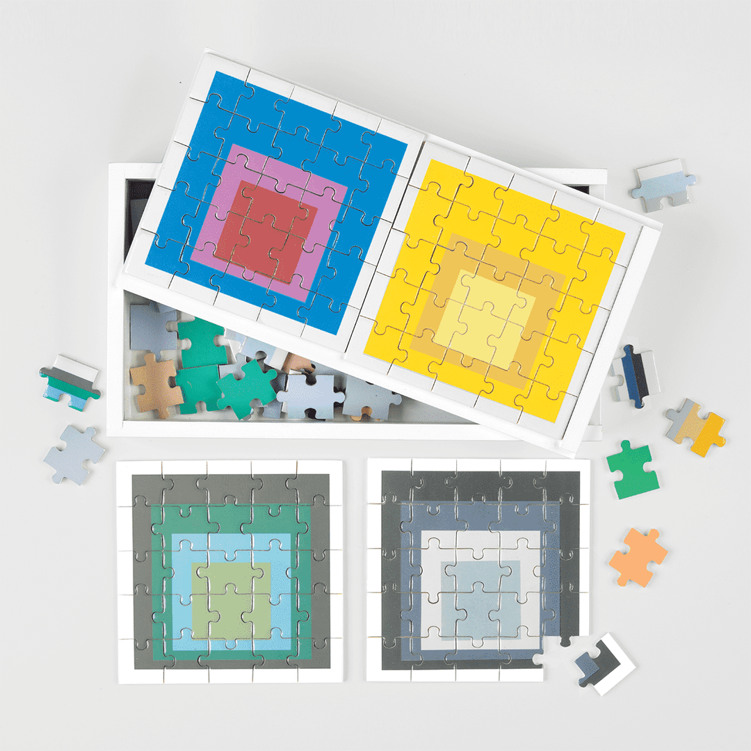 MoMA Josef Albers Wood Puzzle Set Wooden Puzzle Sets Galison 