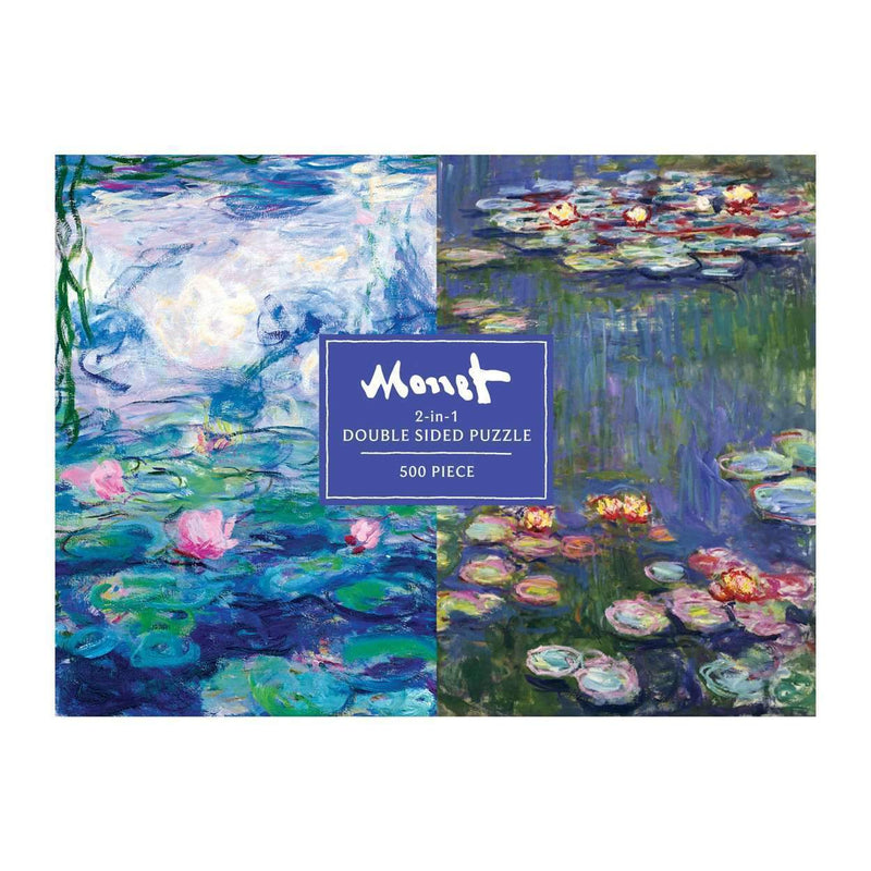 Monet 500 Piece Double Sided Puzzle 2-sided 500 Piece Puzzles Galison 