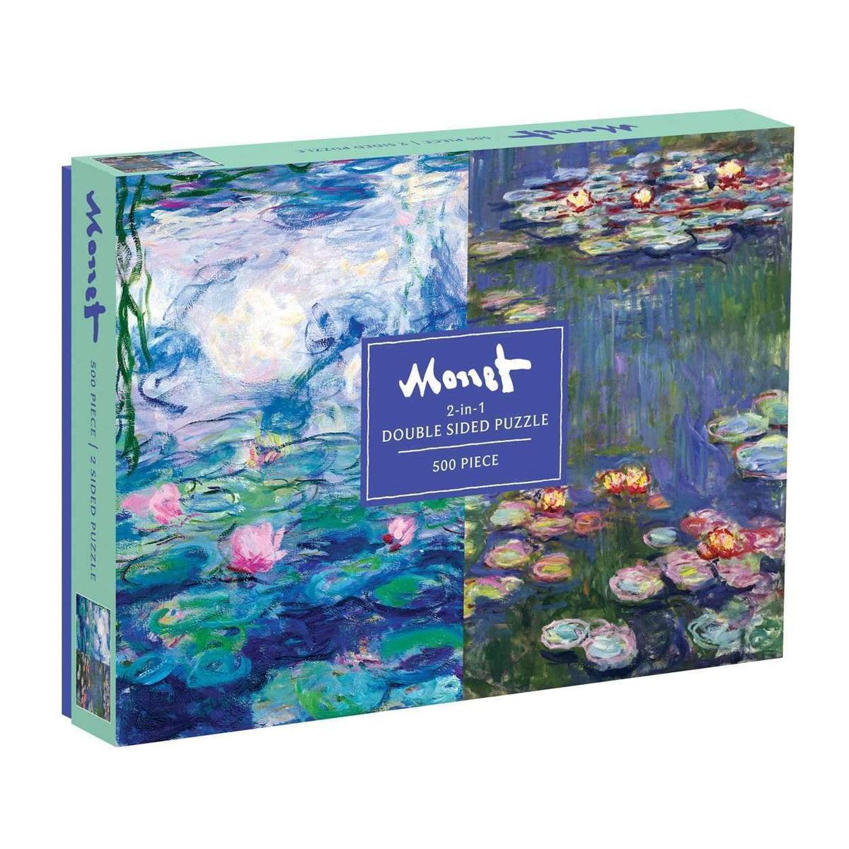 Monet 500 Piece Double Sided Puzzle 2-sided 500 Piece Puzzles Galison 