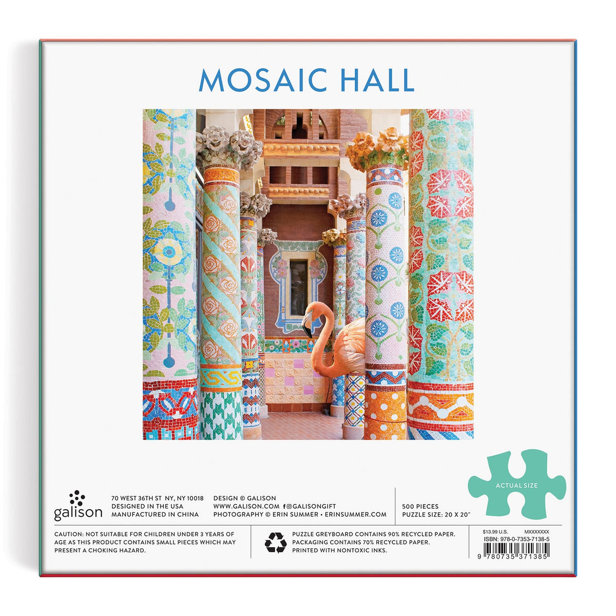 Mosaic Hall 500 Piece Puzzle 500 Piece Puzzles Galison 