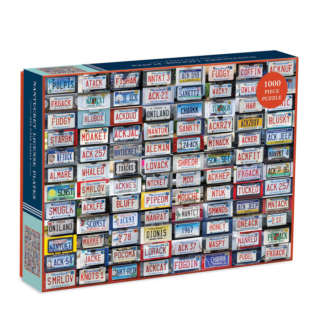 Nantucket License Plates 1000 Piece Puzzle | Galison