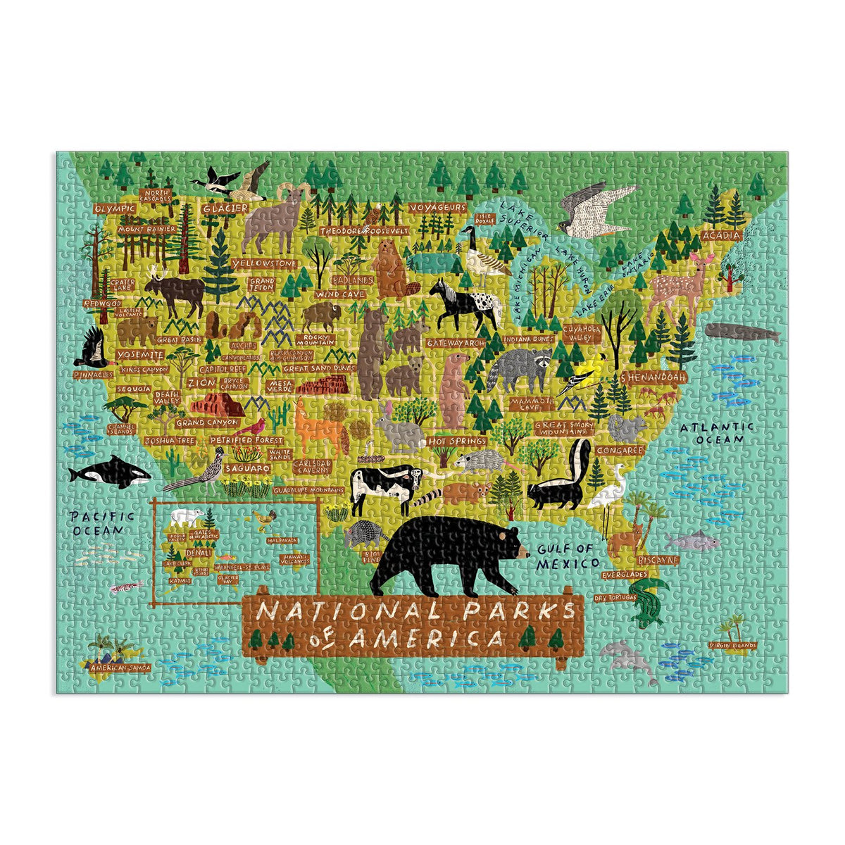 National Parks of America 1000 Piece Jigsaw Puzzle 1000 Piece Puzzles Anne Bentley 