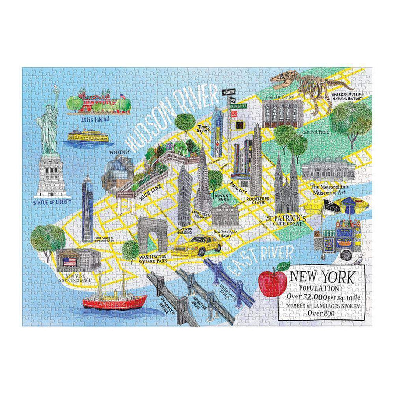 New York City Map 1000 Piece Puzzle 1000 Piece Puzzles Galison 