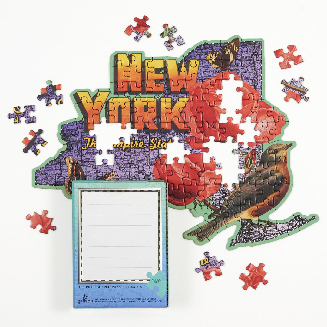 New York Mini Shaped Jigsaw Puzzle 100 Piece Puzzles Wendy Gold 