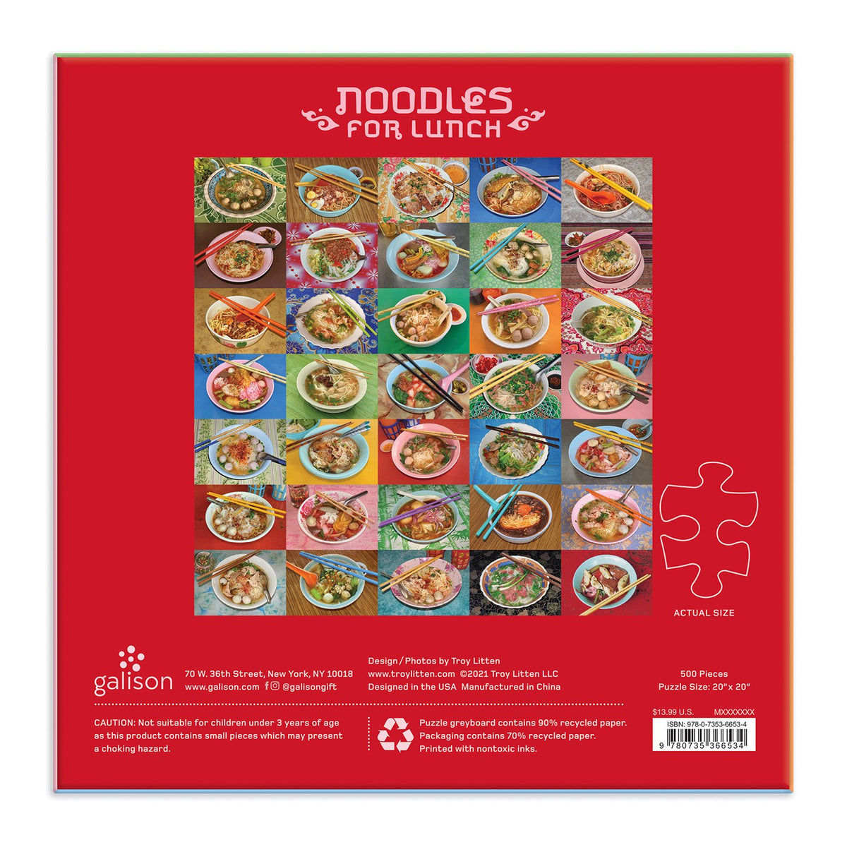 Noodles for Lunch 500 Piece Puzzle 500 Piece Puzzles Galison 
