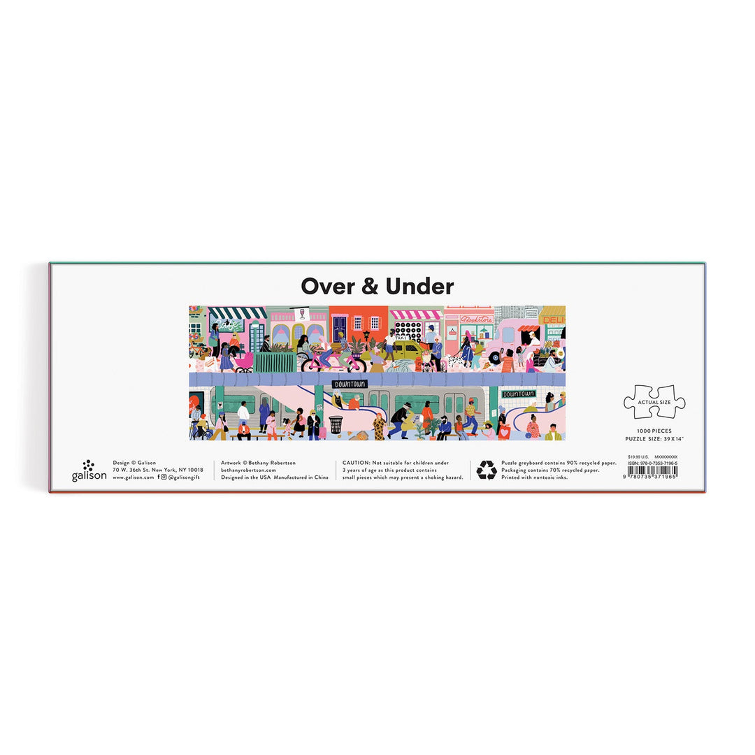 Over & Under 1000 Piece Panoramic Puzzle Galison 