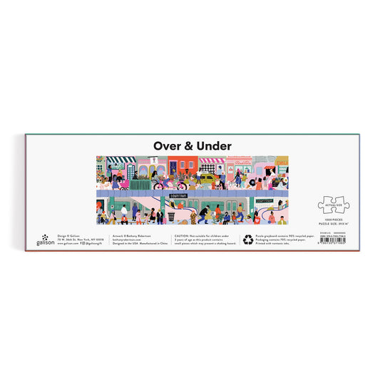 Over & Under 1000 Piece Panoramic Puzzle Galison 