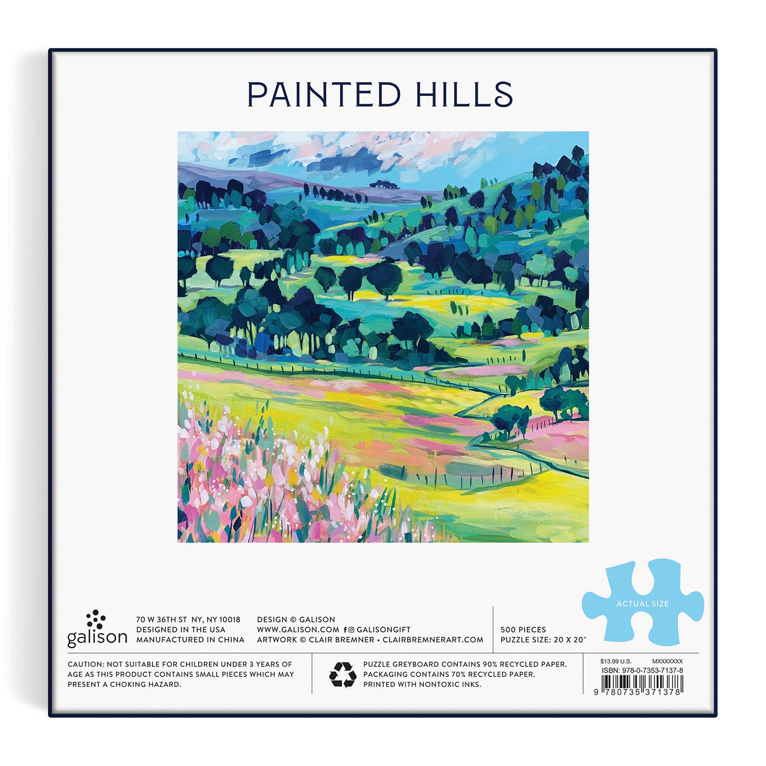 Painted Hills 500 Piece Jigsaw Puzzle | Galison