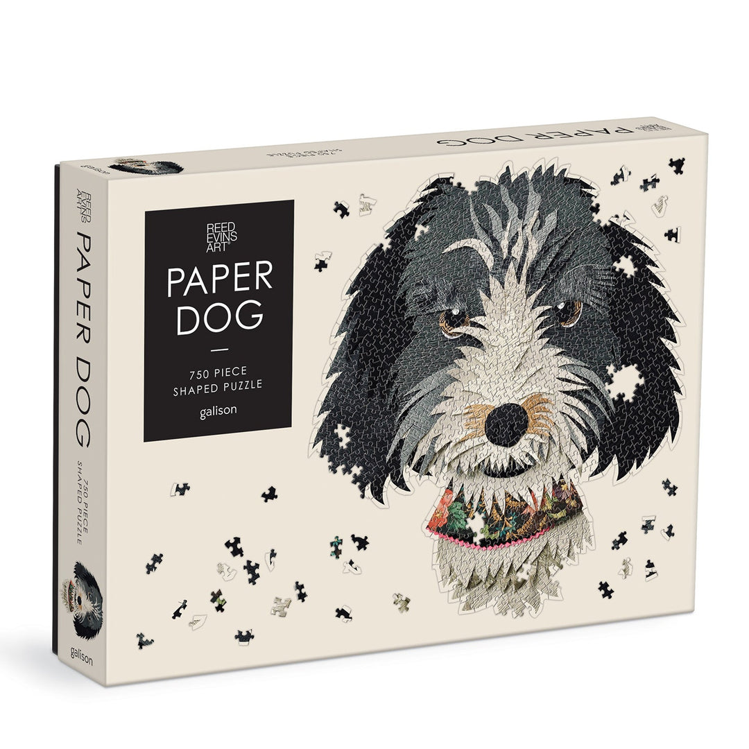 Paper Dogs 750 Piece Shaped Puzzle Galison 