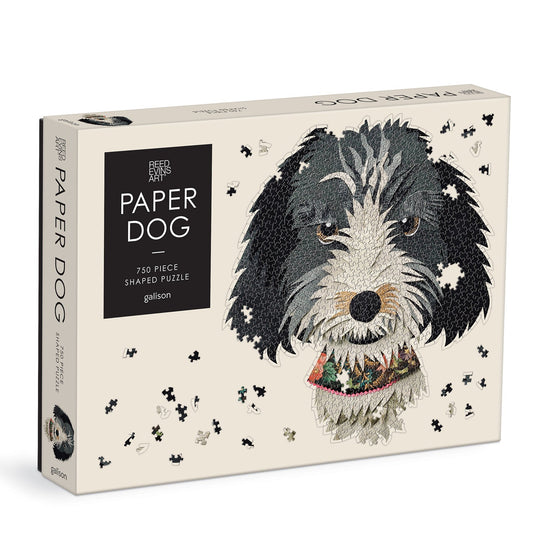 Paper Dogs 750 Piece Shaped Puzzle Galison 