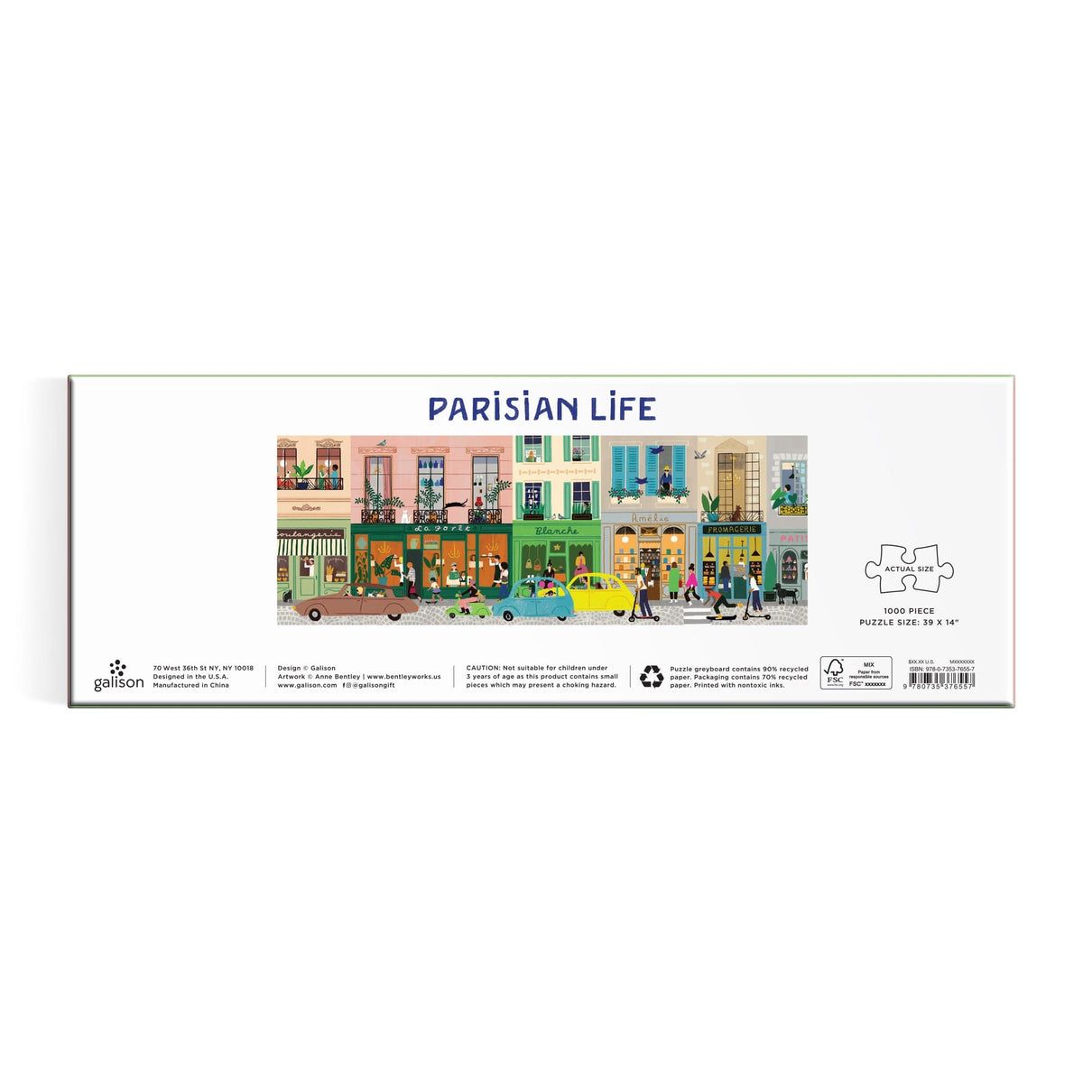 Parisian Life 1000 Piece Panoramic Puzzle Galison