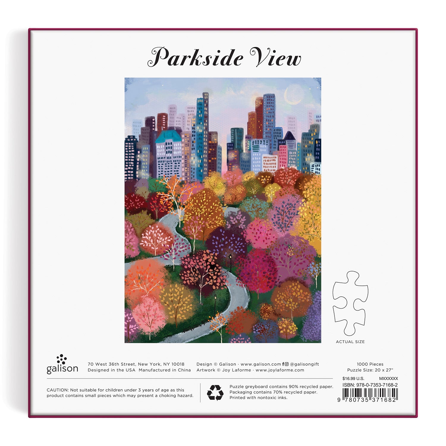 Parkside View 1000 Piece Puzzle | Galison
