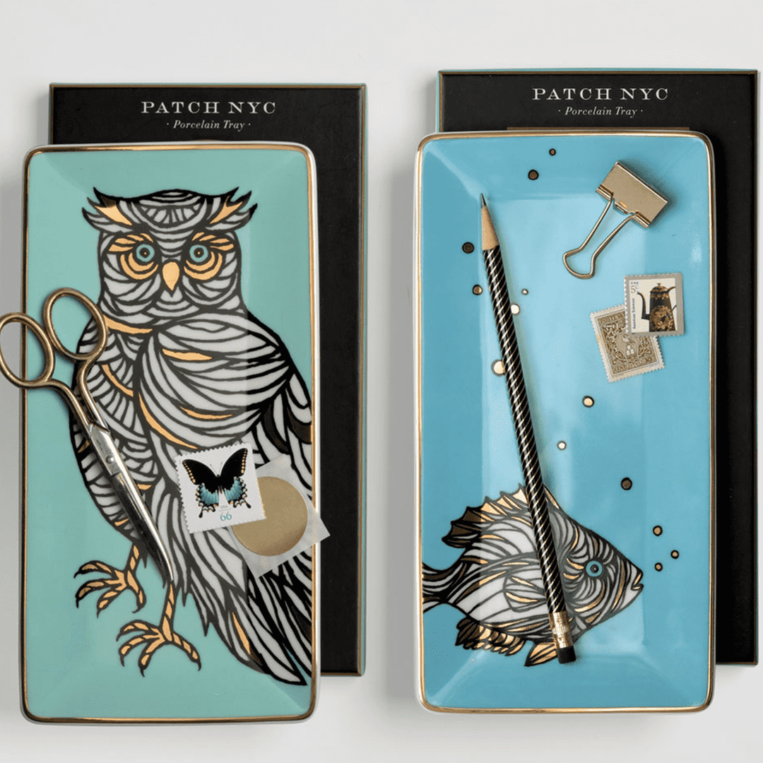 PATCH NYC Owl Tray Porcelain Trays Galison 