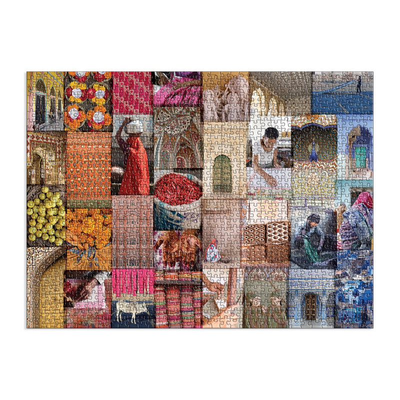 Patterns of India: A Journey Through Colors, Textiles and the Vibrancy of Rajasthan 1000 Piece Jigsaw Puzzle 1000 Piece Puzzles Christine Chitnis 
