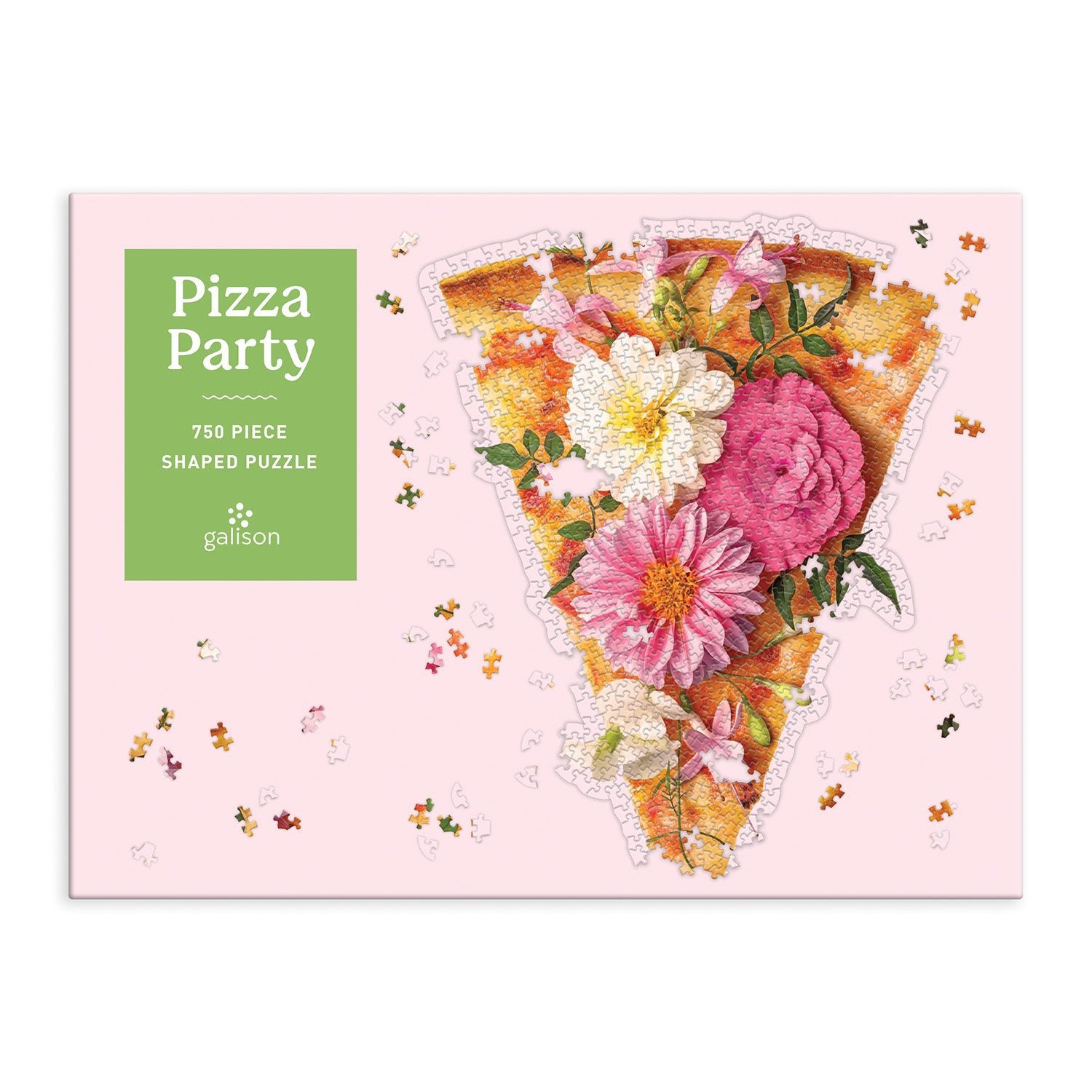 Pizza Party 750 Piece Shaped Jigsaw Puzzle | Galison