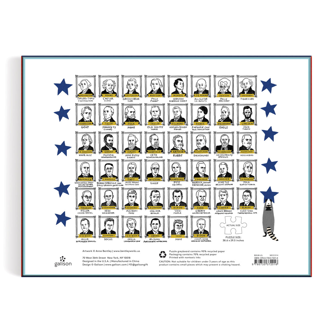 Presidents' Pets 2000 Piece Puzzle Galison 