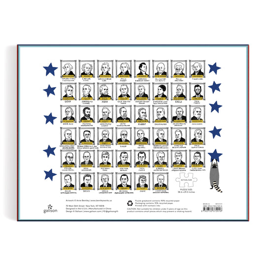 Presidents' Pets 2000 Piece Puzzle Galison 