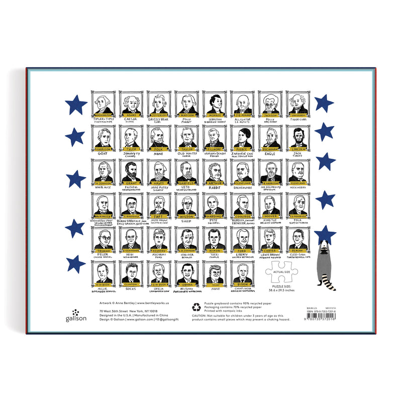 Presidents' Pets 2000 Piece Puzzle Galison 