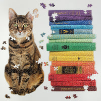 Queen of the Stacks Set of Two Puzzle Set Shaped Puzzles Galison 