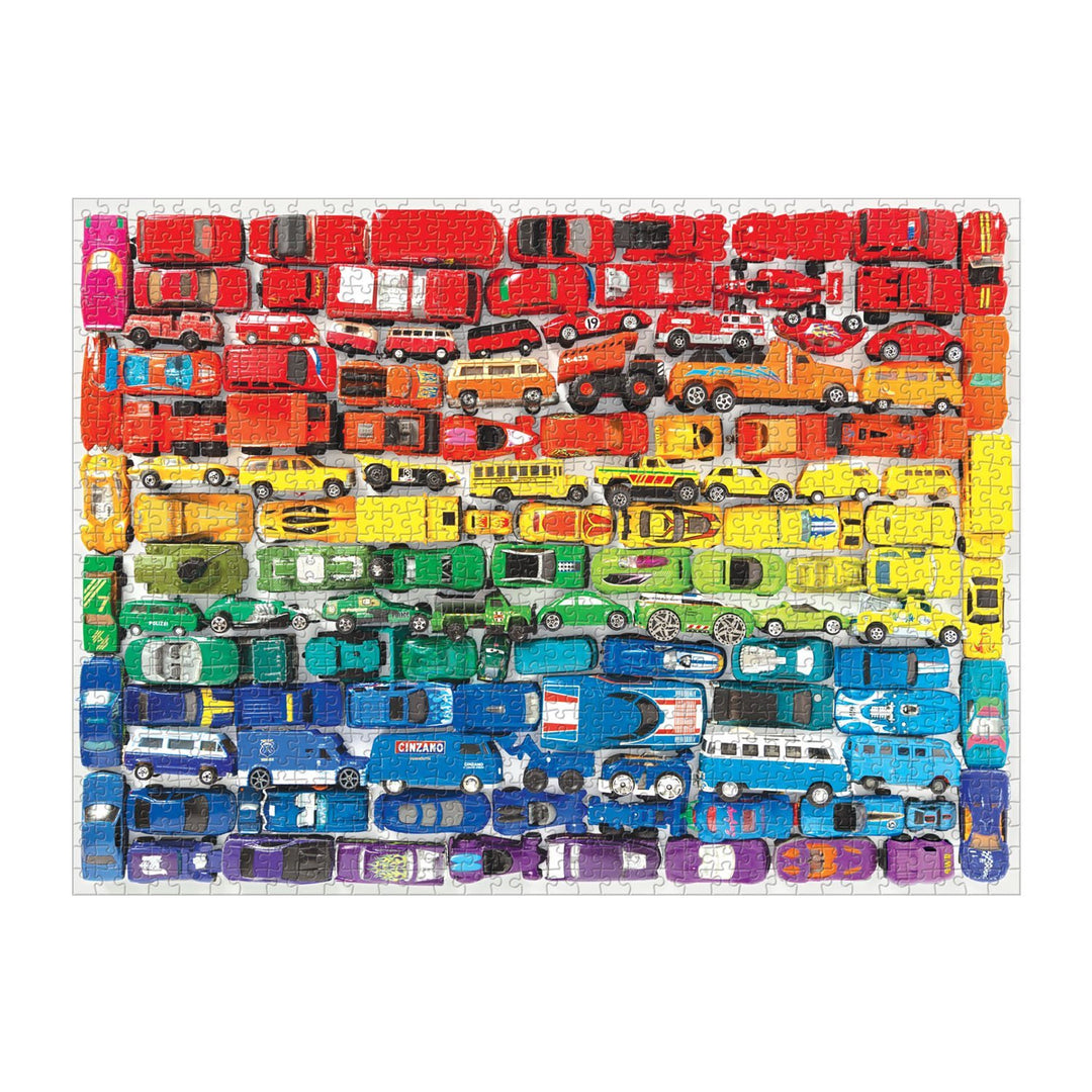 Rainbow Toy Cars 1000 Piece Puzzle 1000 Piece Puzzles Galison 