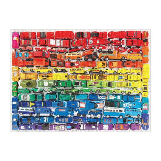 Rainbow Toy Cars 1000 Piece Puzzle 1000 Piece Puzzles Galison 