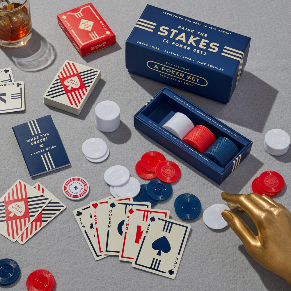 Raise The Stakes Poker Game Set Card Games Brass Monkey 
