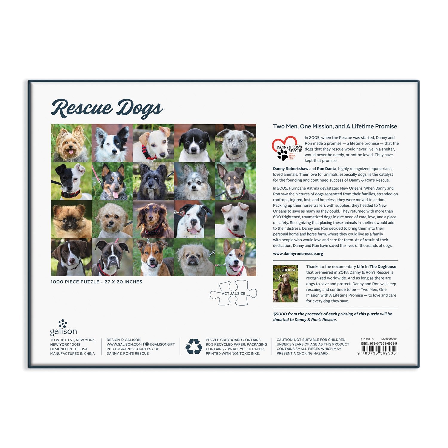 Rescue Dogs 1000-Piece Jigsaw Puzzle | Galison