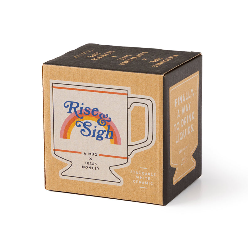 Rise & Sigh Pedestal Mug Brass Monkey 