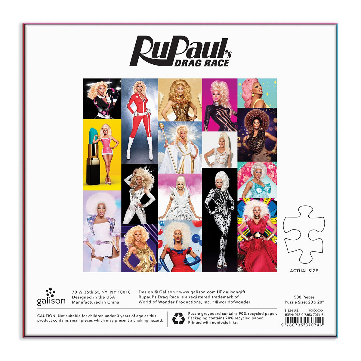 RuPaul's Drag Race 500 Piece Jigsaw Puzzle 500 Piece Puzzles World of Wonder Productions Inc. 