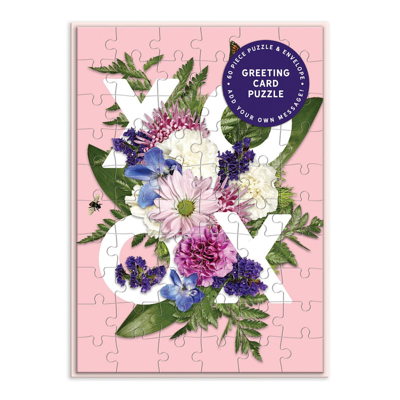 Say It With Flowers XOXO Greeting Card Puzzle Greeting Card Puzzles Say it with Flowers Collection 