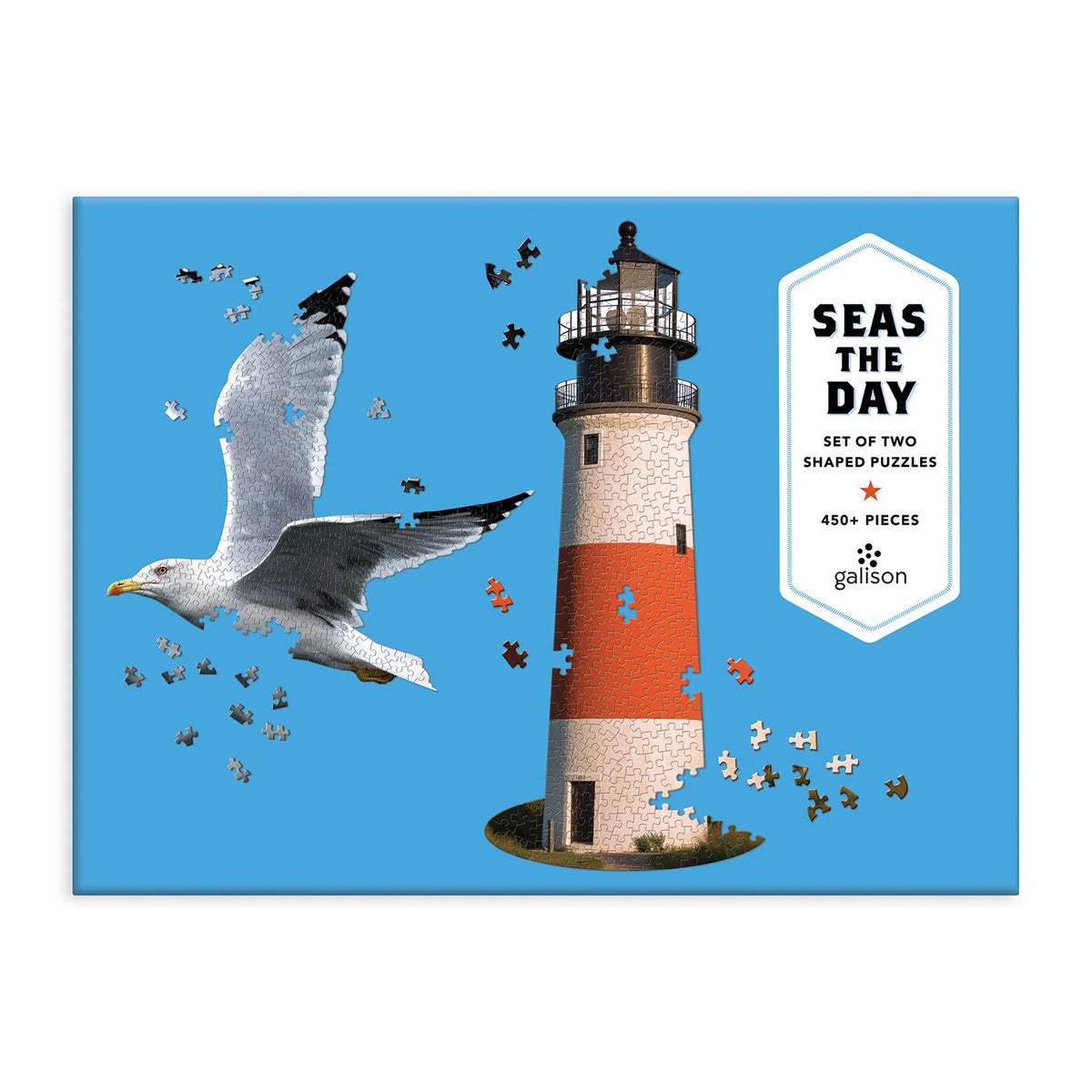 Seas The Day 2 in 1 Shaped Puzzle Shaped Puzzles Galison 