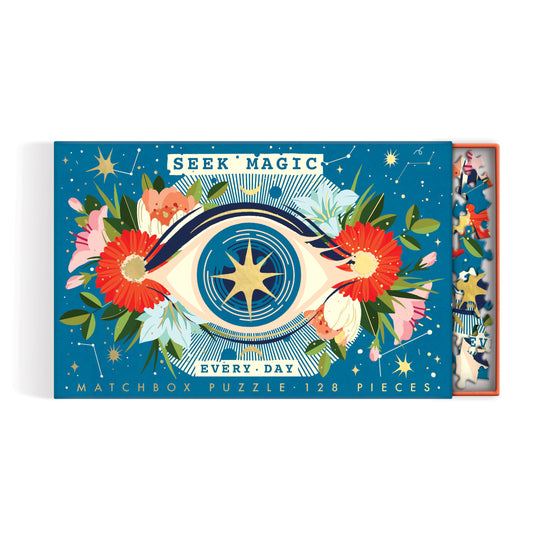 Seek Magic Every Day 128 Piece Matchbox Puzzle Galison 
