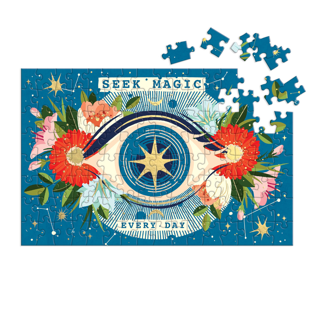 Seek Magic Every Day 128 Piece Matchbox Puzzle Galison 