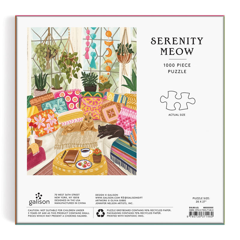 Serenity Meow 1000 Piece Puzzle Galison 