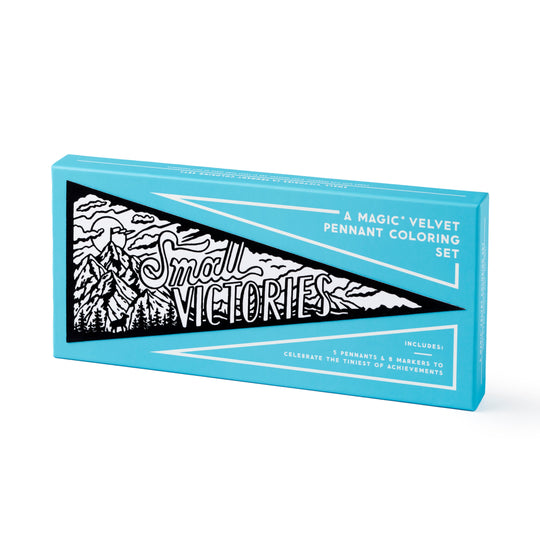 Small Victories Magic Velvet Pennant Coloring Set Brass Monkey 
