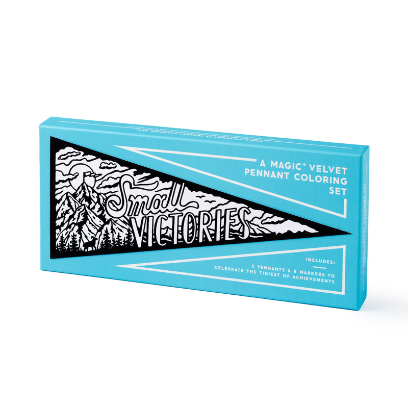 Small Victories Magic Velvet Pennant Coloring Set Brass Monkey 