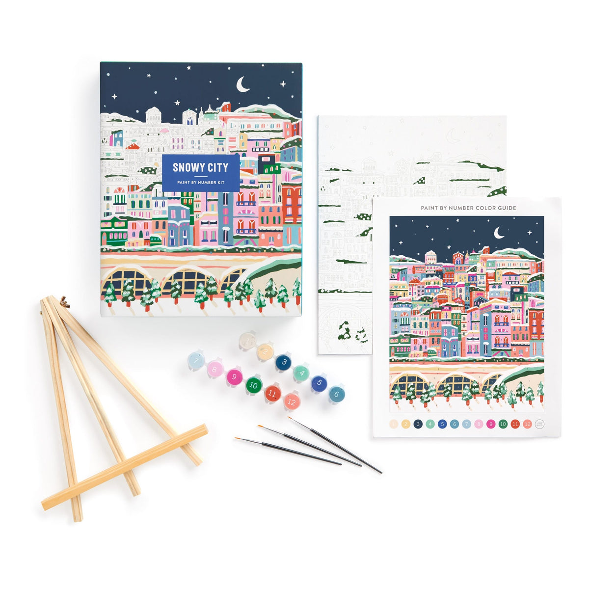 Snowy City 11x14 Paint by Number Kit Paint By Number Kits Millie Putland 