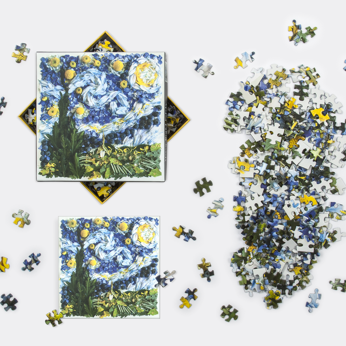 Starry Night Petals 500 Piece Jigsaw Puzzle 500 Piece Puzzles Bridget Collins 