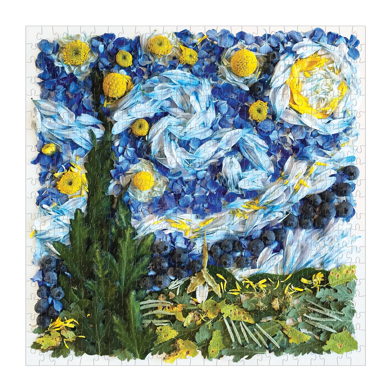 Starry Night Petals 500-Piece Jigsaw Puzzle | Galison