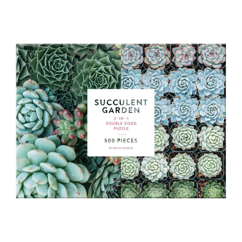 Succulent Garden 2-Sided 500 Piece Puzzle 2-sided 500 Piece Puzzles Galison 