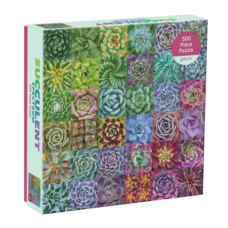 Succulent Spectrum 500 Piece Puzzle 500 Piece Puzzles Galison 