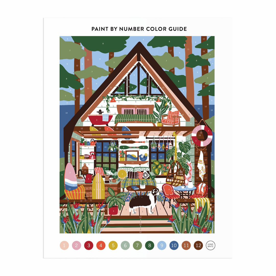 Surf Shack Hideaway 11 x 14 Paint By Number Kit Ceyda Alasar 