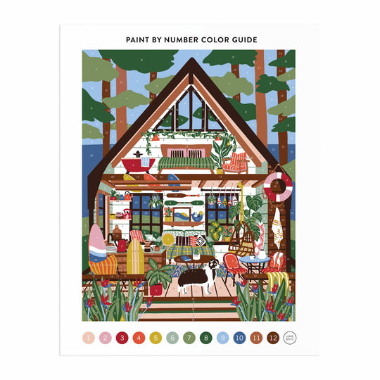 Surf Shack Hideaway 11 x 14 Paint By Number Kit Ceyda Alasar 