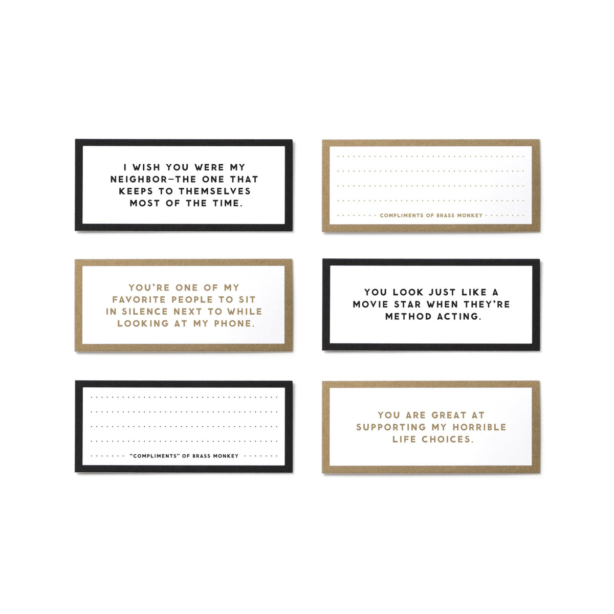 Take a Compliment Card Set Playing Cards Brass Monkey 