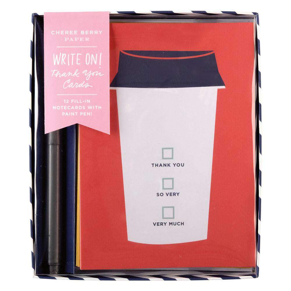 Thank You Write-on Cards DIY GREETING CARDS Galison 
