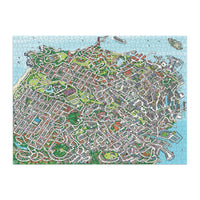 The City By the Bay 1000 Piece Maze Puzzle Galison 