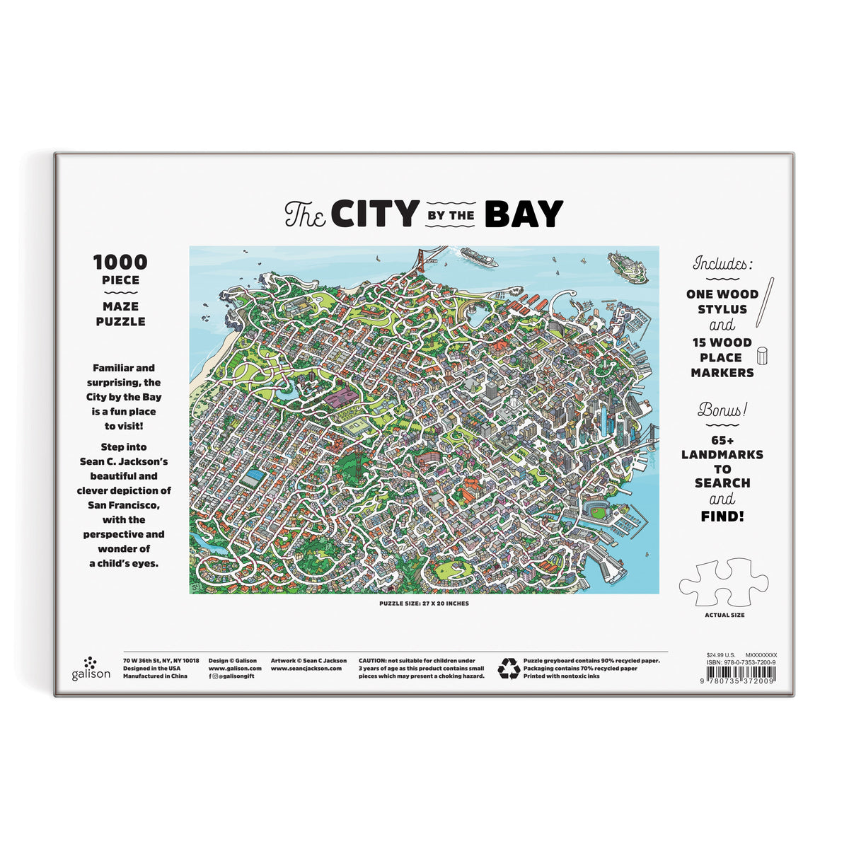 The City By the Bay 1000 Piece Maze Puzzle Galison 
