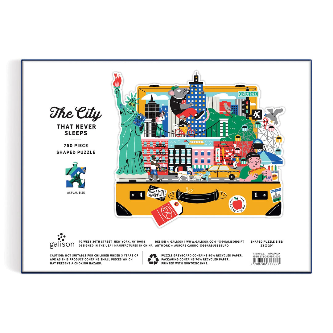 The City That Never Sleeps 750 Piece Shaped Puzzle Galison 