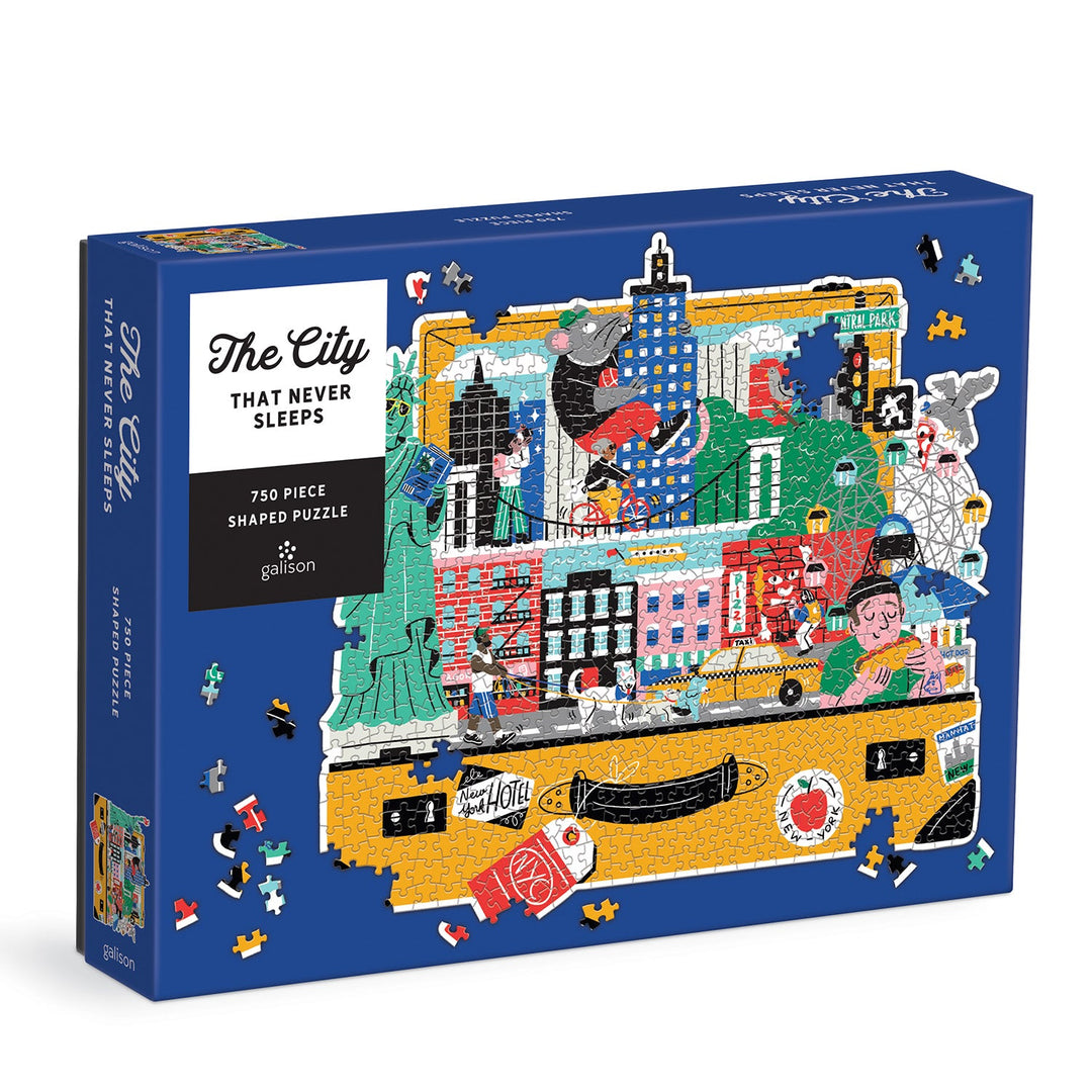 The City That Never Sleeps 750 Piece Shaped Puzzle Galison 