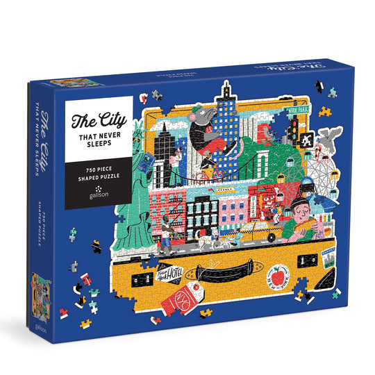 The City That Never Sleeps 750 Piece Shaped Puzzle Galison 